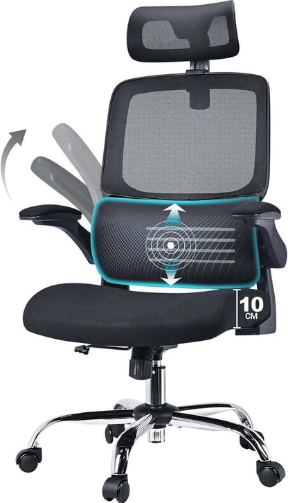 Ergonomischer Bürostuhl mit Lendenwirbelstütze und doppelter