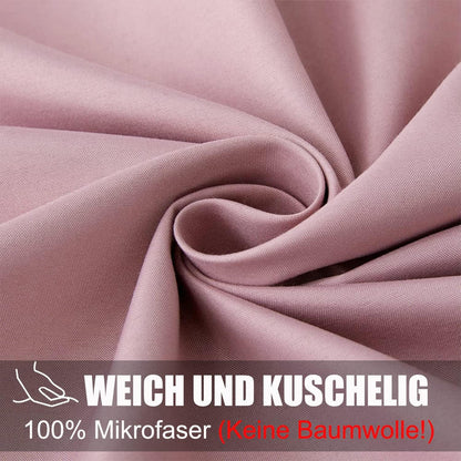 Soifox Bettwäsche 220x240 Rosa Mikrofaser Set 2-tlg. mit