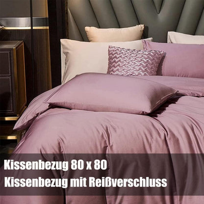 Rosa Bettwäsche 220x240 Mikrofaser bügelfrei Kissenbezug 2er Set