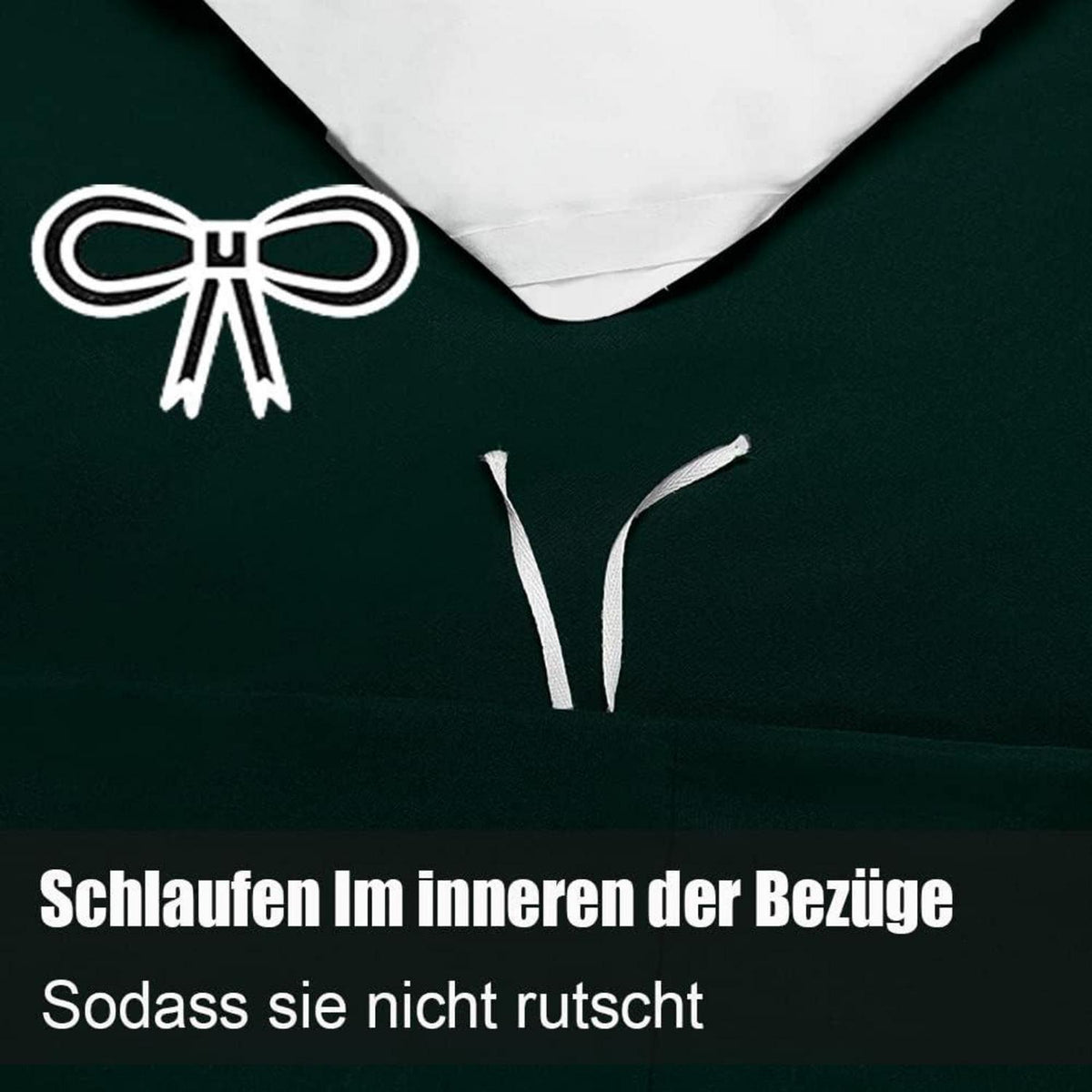 Soifox Bettwäsche 140x200 Dunkelgrün Mikrofaser Bügelfrei 2-teilig
