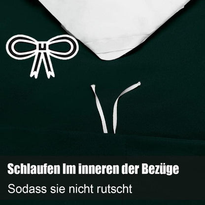 Soifox Bettwäsche 140x200 Dunkelgrün Mikrofaser Bügelfrei 2-teilig