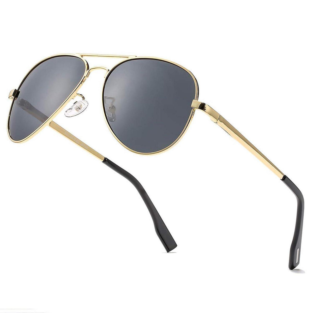 Pilotenbrille polarisiert mit UV400 Schutz – Gold / Grau