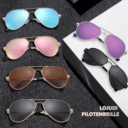 Pilotenbrille polarisiert mit UV400 Schutz – Verstellbares Federscharnier