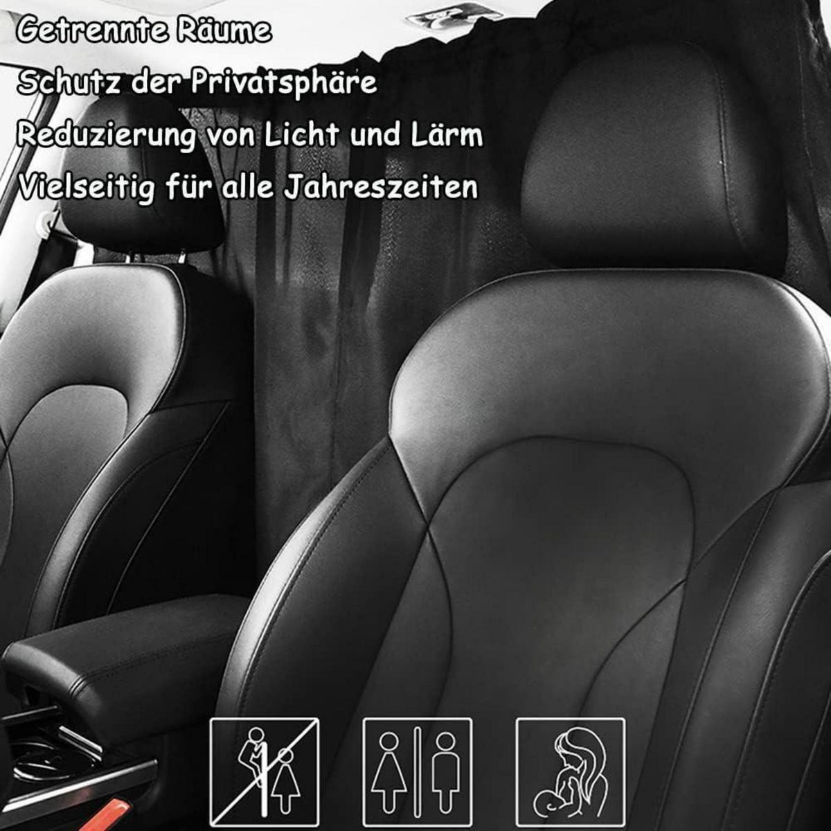 Auto Sichtschutz Vorhang – Trennwand für Privatsphäre & Camping