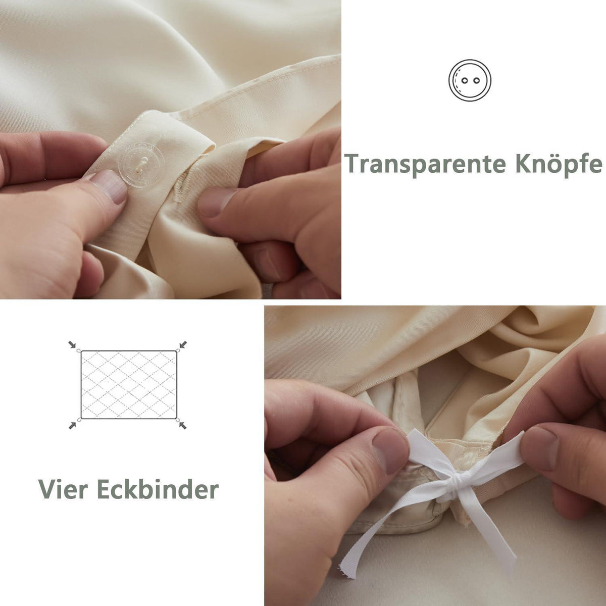 Bambus Bettwäsche-Set 200x200 cm – Seidiger & Kühle Bettwäsche