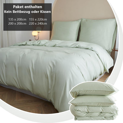 Bambus Bettwäsche Set 220x240 cm, Mintgrün – Seidig Weich & Kühl