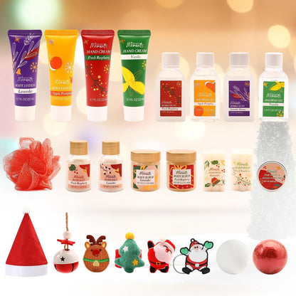BODY & EARTH Adventskalender Weihnachtsgeschenke für Frauen mit 24 SPA Produkten