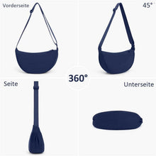 Damen Halbmond Crossbody Hobo Schultertasche A-dunkelblau