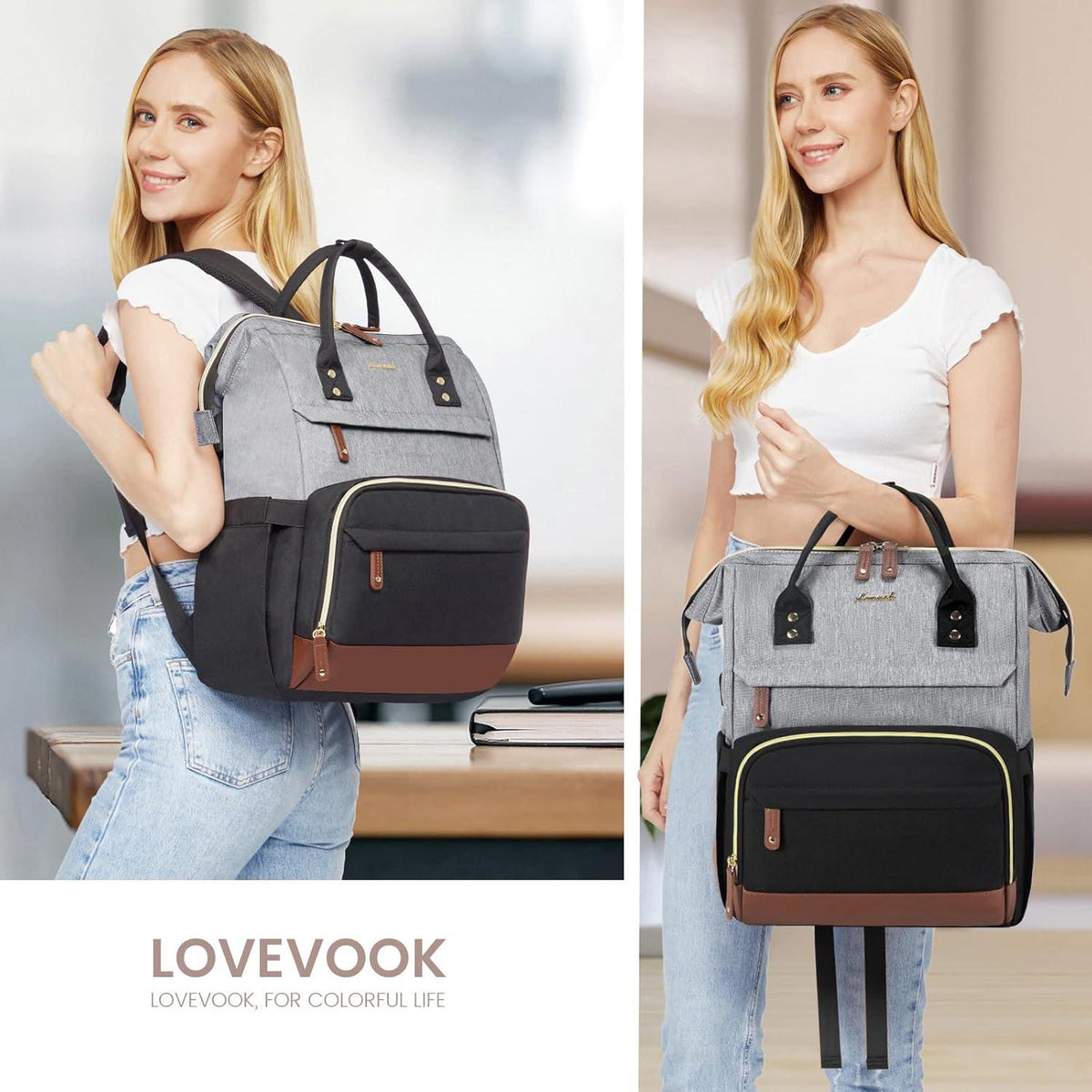 Rucksack Damen Laptop 15.6 Zoll Schulrucksack Mädchen