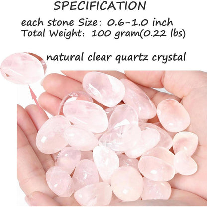 Bergkristall Trommelsteine 100g - Klarer Quarz Heilkristalle