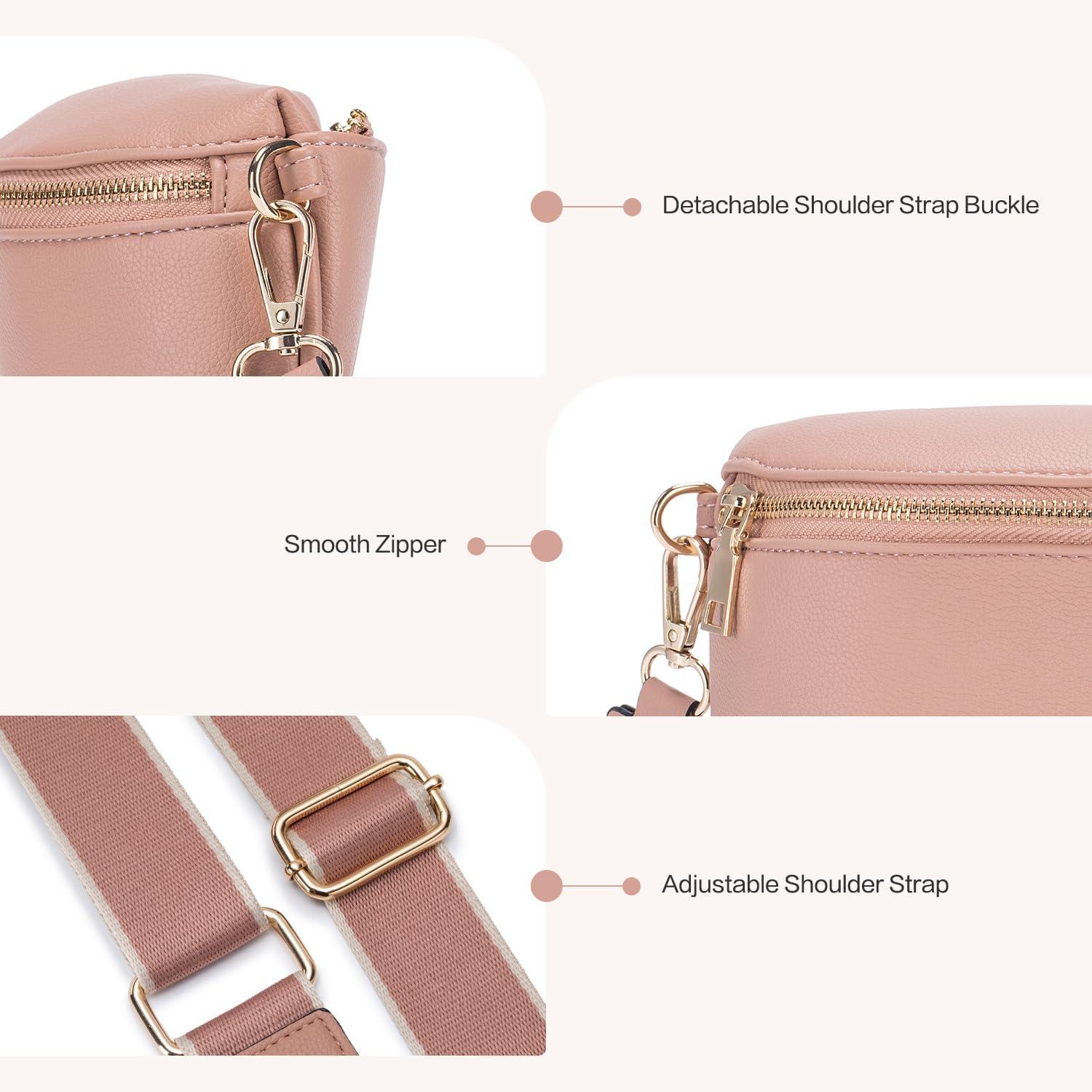 Kleine Damen RFID Umhängetasche Crossbody Veganes PU Leder