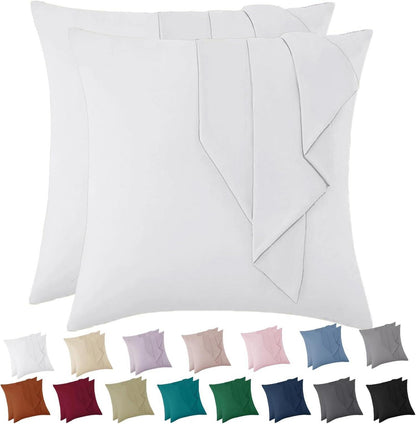 Kissenbezug 80x80 Mikrofaser Weiß 2er Set OEKO-Tex Hypoallergen