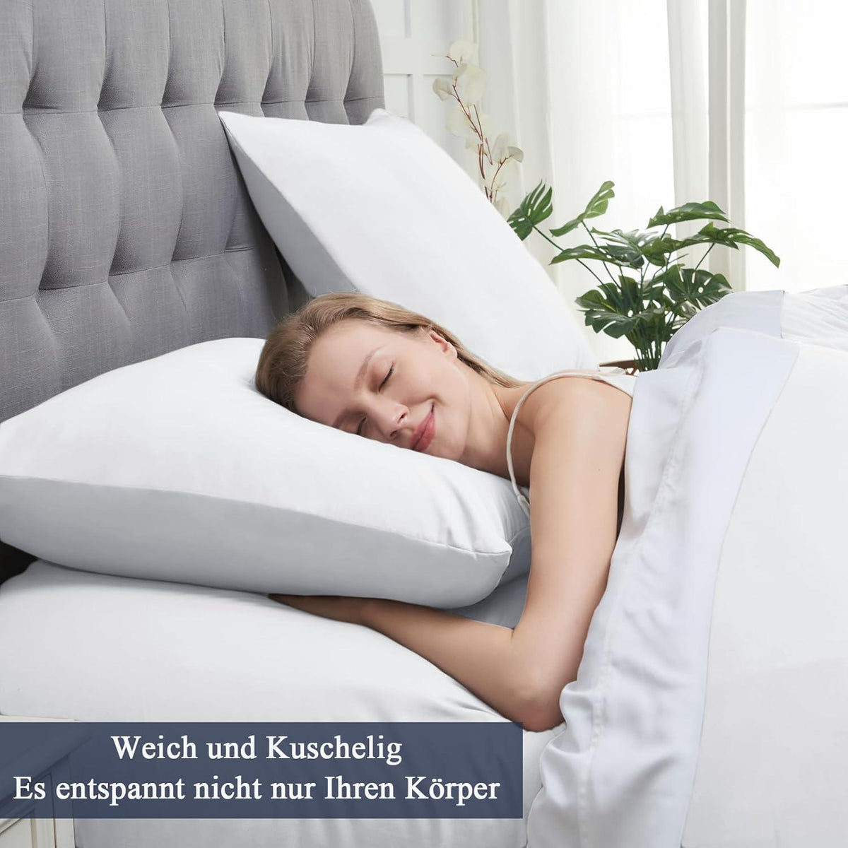 Vielit Kissenbezug 80x80 Weiß 2er Set Mikrofaser Pillowcase