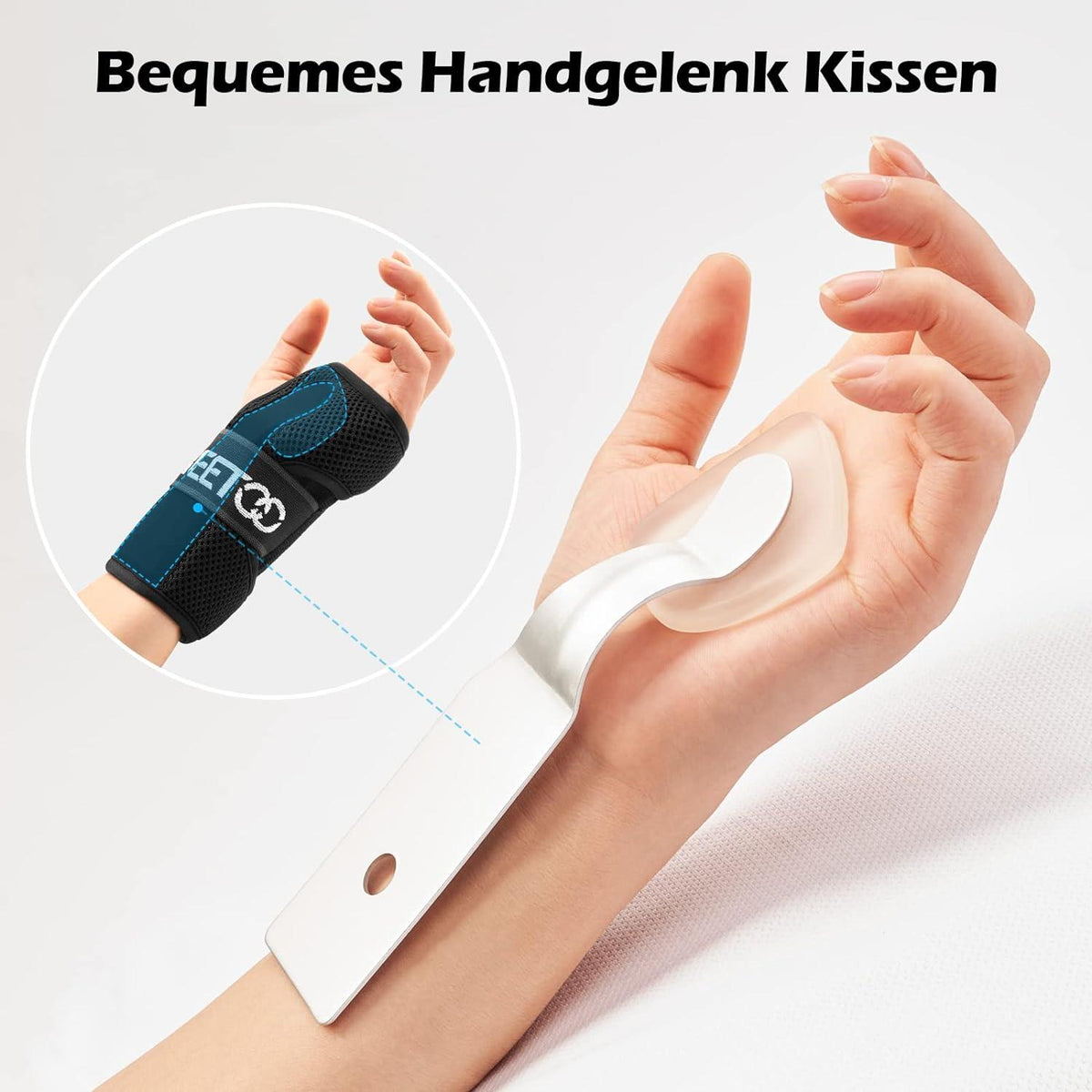 Handgelenkstütze mit Metallschiene - Karpaltunnel Arthritis Tendinitis - Weiches Polster - Männer Frauen - Tendinitis Arthritis Verstauchung