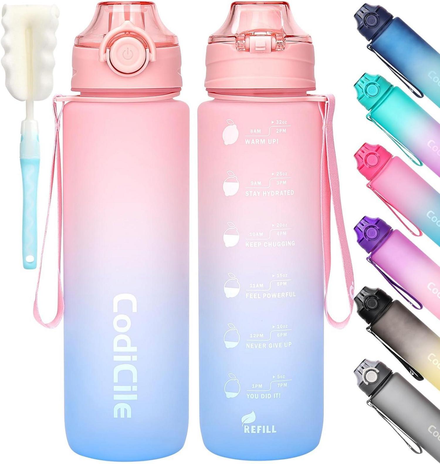 Sport Trinkflasche 1L BPA-frei Auslaufsicher 360° Leak-Proof Design