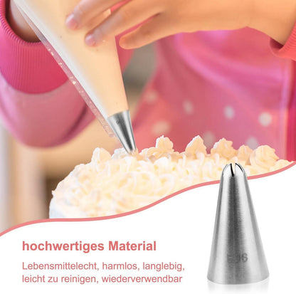 Spritztüllen Set Edelstahl 10 Stück Groß Kuchendekoration Mixing Düsen
