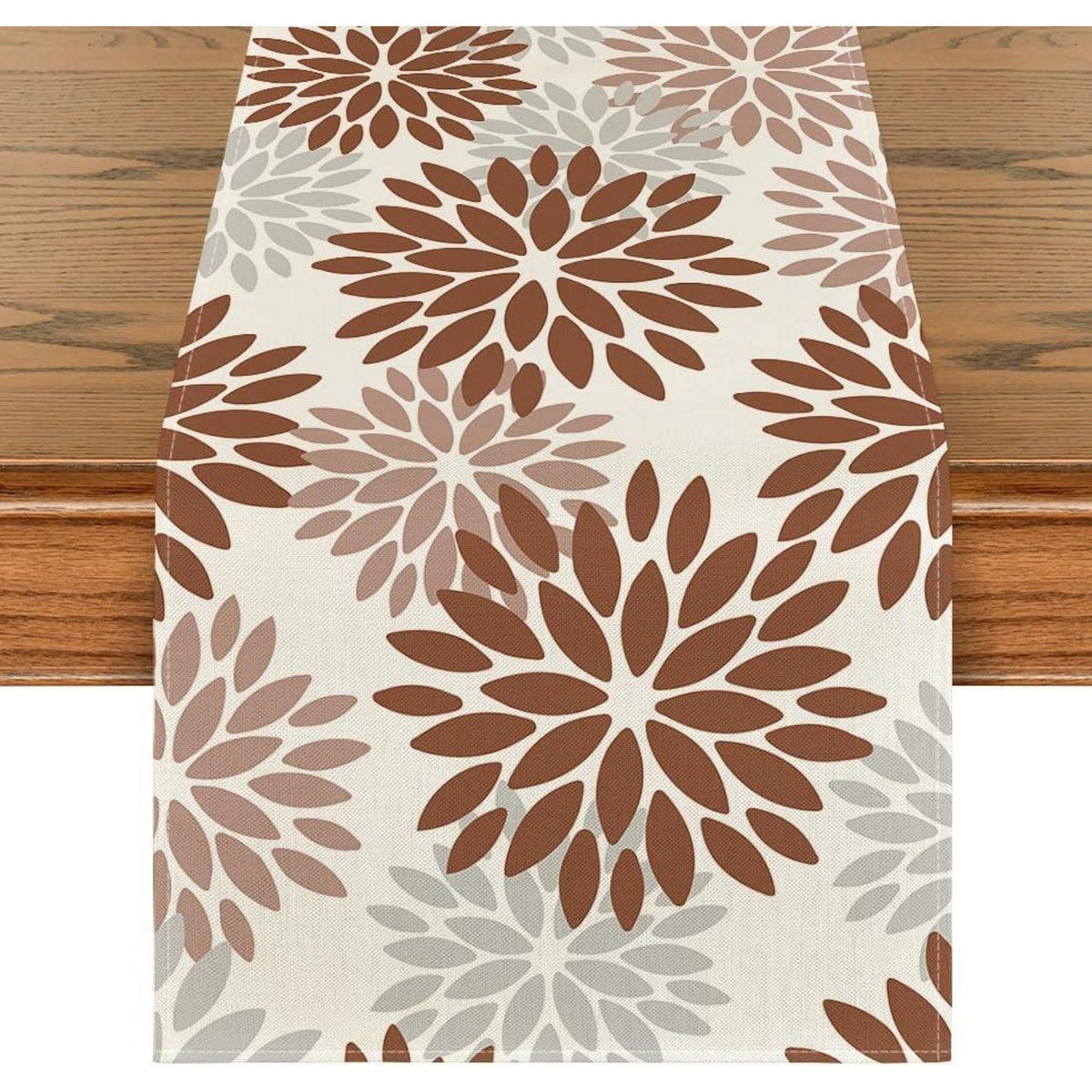 Tischläufer Blumen Braun Dahlie Herbst 40x140 cm