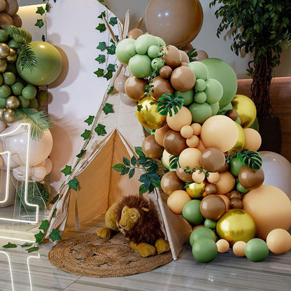 Luftballon Girlande Dschungel Safari Baby Shower DekoKit