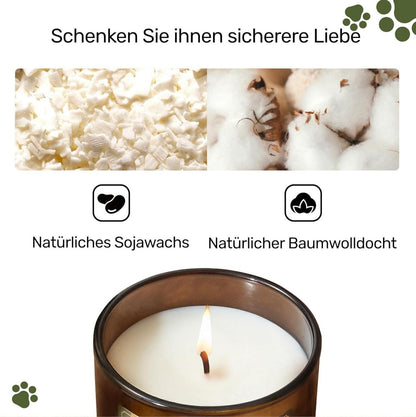 Furry Purr Sojawachs Duftkerze Glas Haustier Aromatherapie 200g