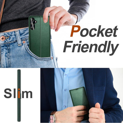 Handyhülle Samsung Galaxy A54 5G Schutzhülle RFID Flip Case Grün