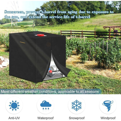 IBC Wassertank Abdeckung 600L – UV-Schutz & Belüftung 120x80x100cm