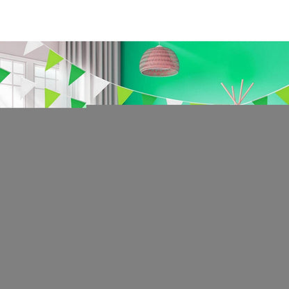 Grüne & Weiße Wimpelkette – 66 Fuß Partydeko
