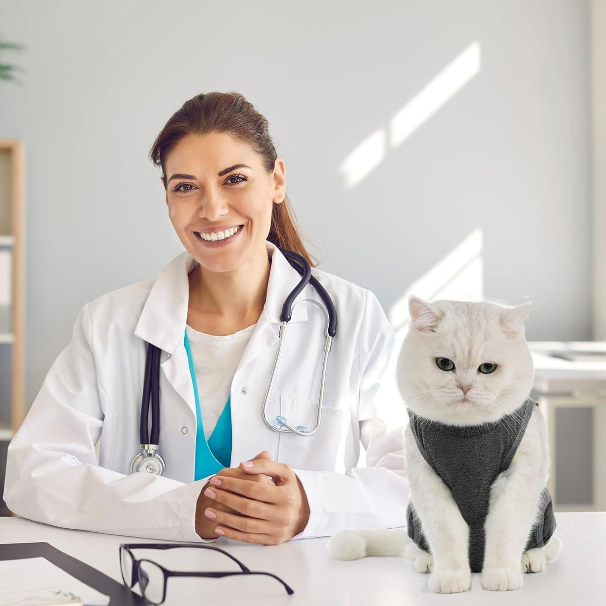 Katzenbody Erholungsanzug Modal Kastration Spay Entwöhnung Leckschutz