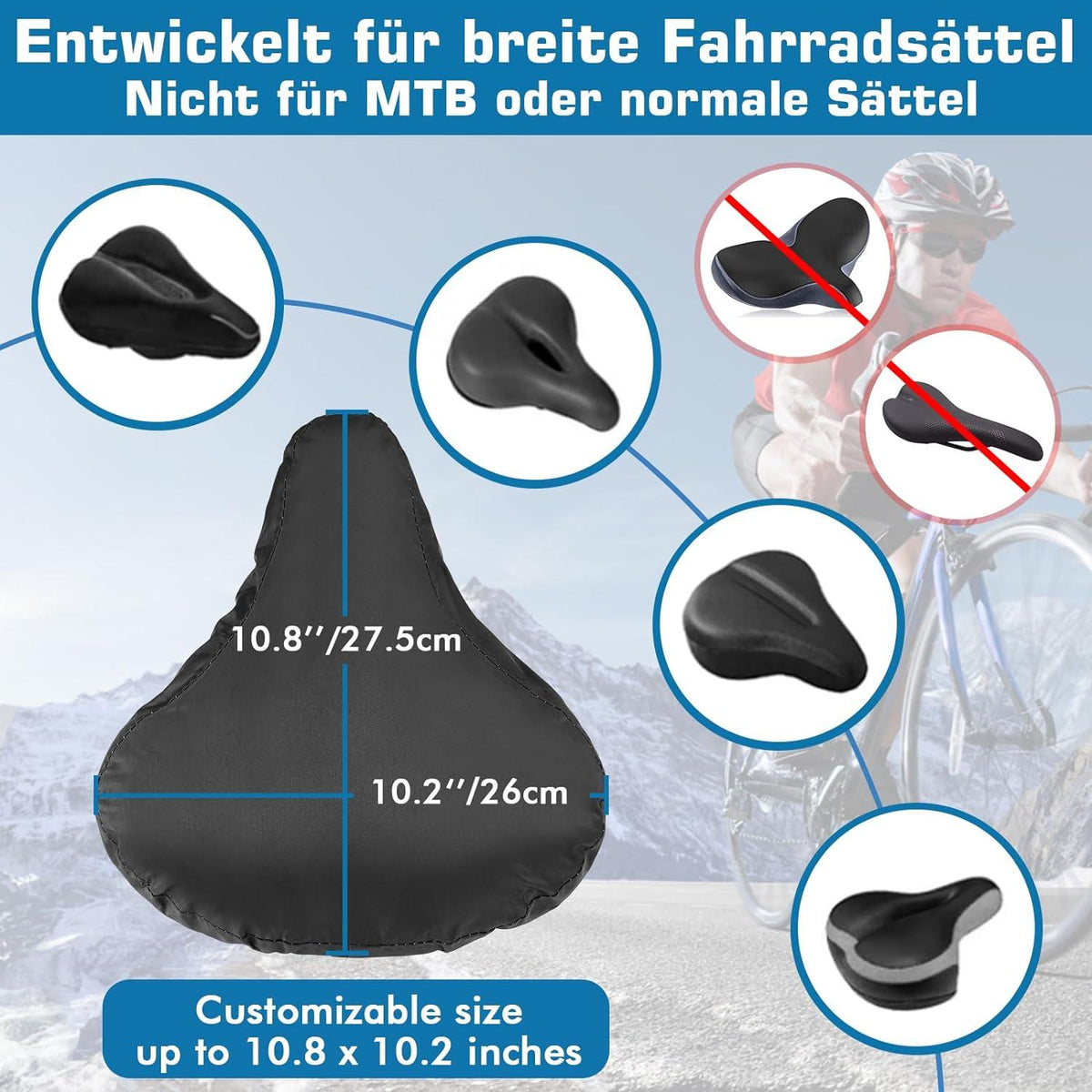Fahrradsattelbezug wasserdicht 2er Set elastische Schutzhülle