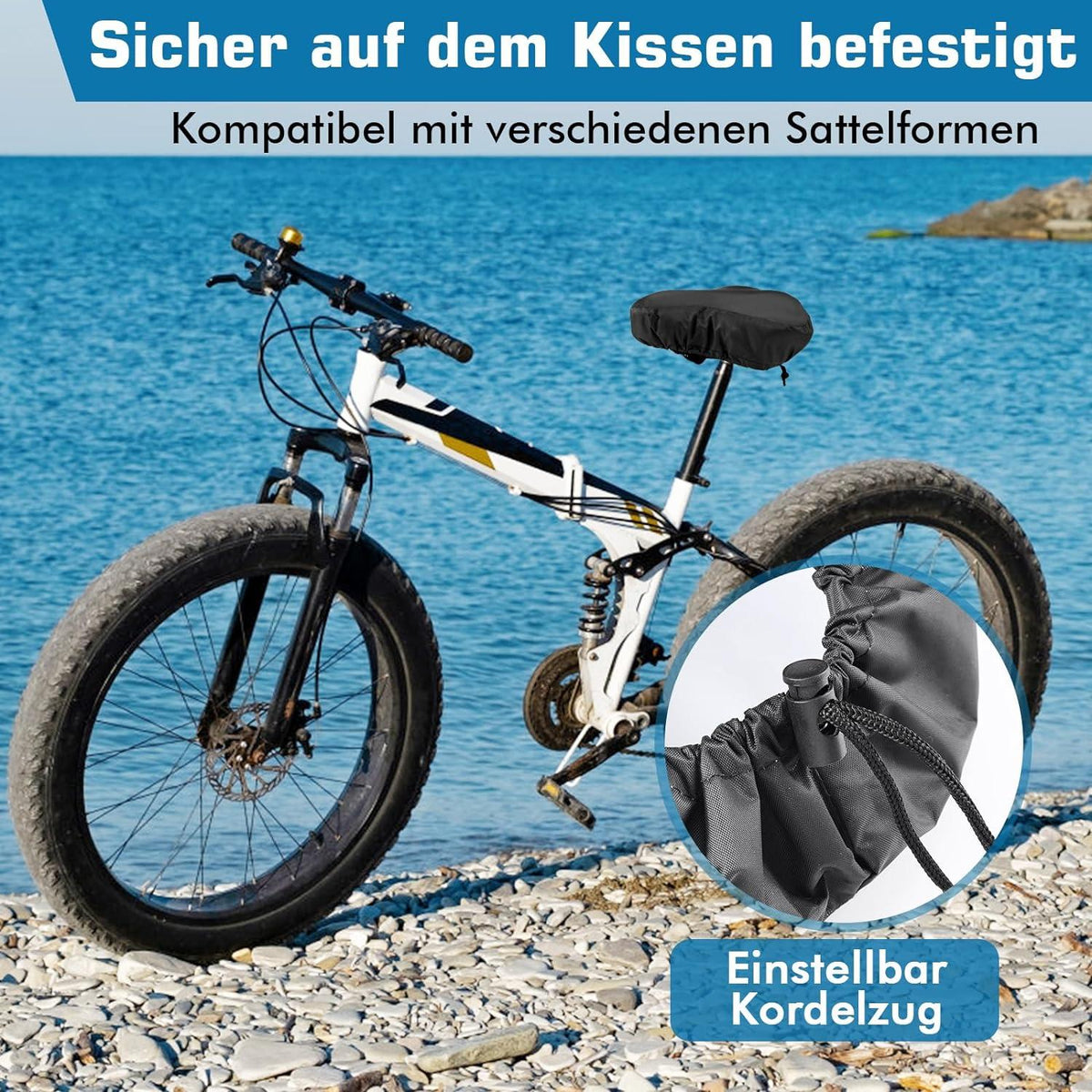 Fahrradsattelbezug wasserdicht, 2er Set Elastische Schutzhülle 10.2 x