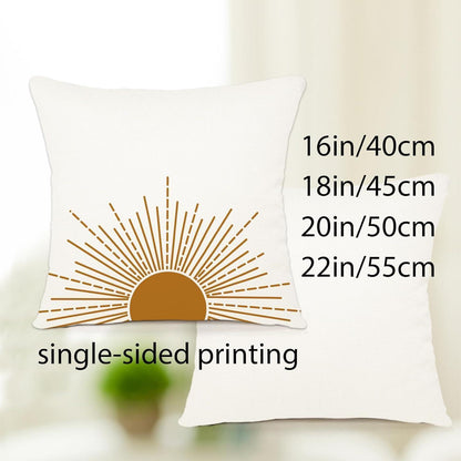 40x40 cm Kissenbezug Set aus Leinen – Geometrische Muster