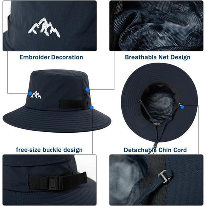 Wasserdichter Bucket Hut – Outdoor, Wandern, Golf, UPF 50+