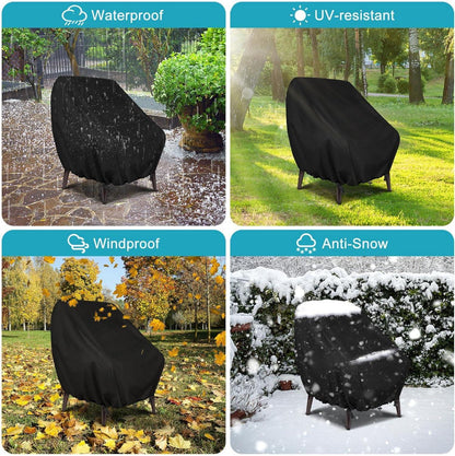 Schutzhülle für Gartenstühle 2-teilig 89x97x74 cm wetterfest Oxford