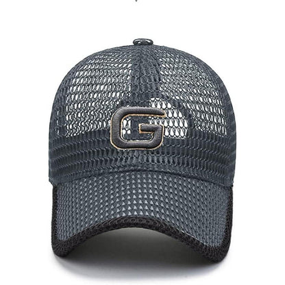 YAMEE Baseball Cap Herren Sommer Mesh Atmungsaktiv Dunkelgrau