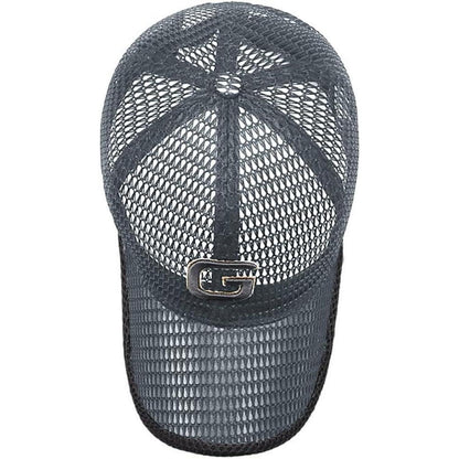 YAMEE Baseball Cap Herren Sommer Mesh Atmungsaktiv Dunkelgrau