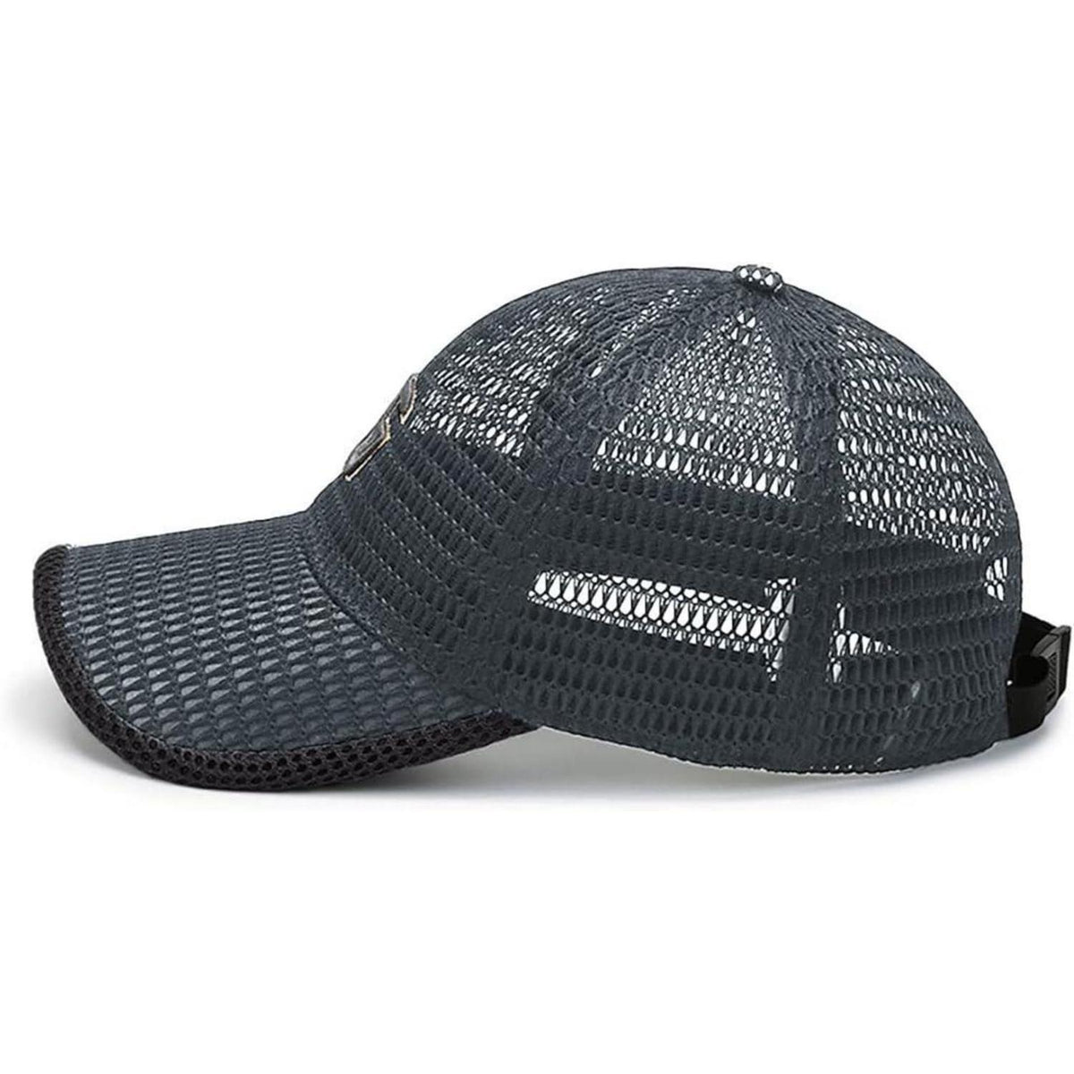YAMEE Baseball Cap Herren Sommer Mesh Atmungsaktiv Dunkelgrau