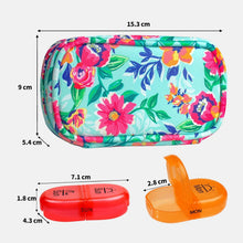 Serfeymi Tablettenbox 7 Tage PU Leder Regenbogen Organizer