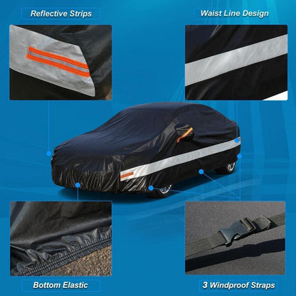 Autoabdeckung wasserdicht für BMW 1er (2017-2023) – Schwarz