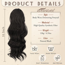 Locken Kordelzug Pferdeschwanz Haarverlängerung 40 cm