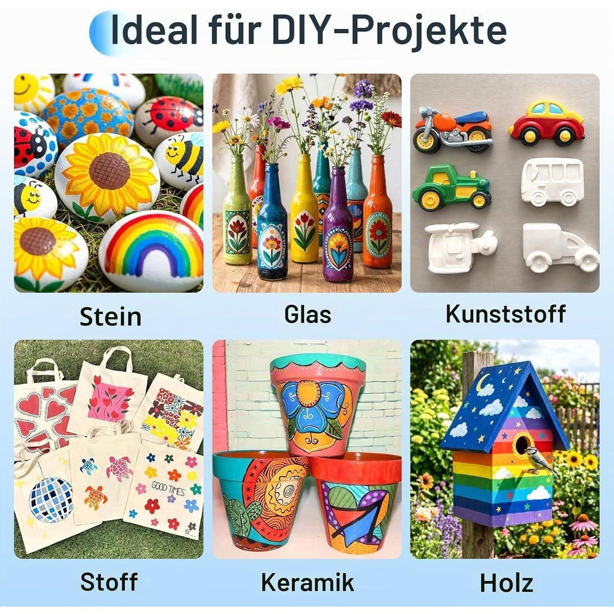 Permanent Marker Set 8 Farben – Wasserfest & Vielseitig