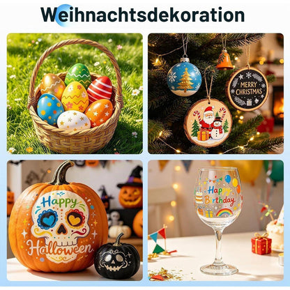 Permanent Marker Set 8 Farben – Wasserfest & Vielseitig