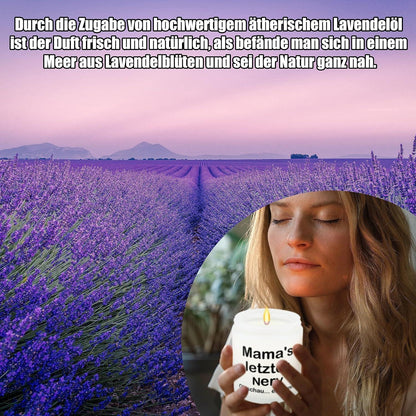 Entspannendes Geschenkset: 200g Lavendel Duftkerzen im Glas für Mama - Geburtstag, Muttertag, Weihnachten