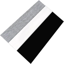 Stirnband Damen Sommer Sport 3er Pack Baumwolle Yoga Fitness Grau