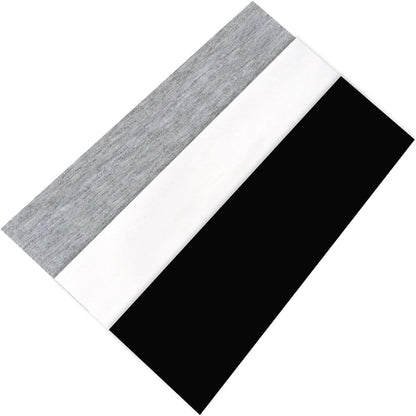 Stirnband Damen Sommer Sport 3er Pack Baumwolle Yoga Fitness Grau