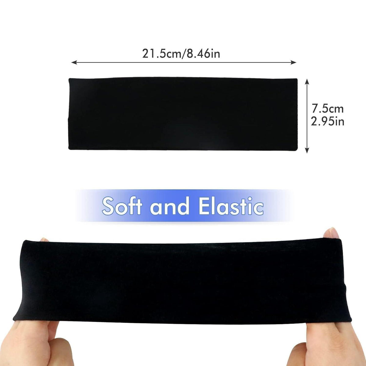 Damen Stirnband 3er Pack Sommer Sport Haarbänder Schwarz