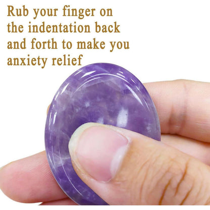 Amethyst Sorgenstein poliert oval für Meditation & Entspannung