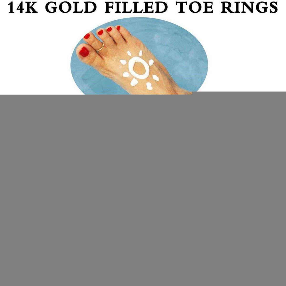 3er Set Verstellbare Zehenringe 14K Gold gefüllt mit Opal & CZ Blume