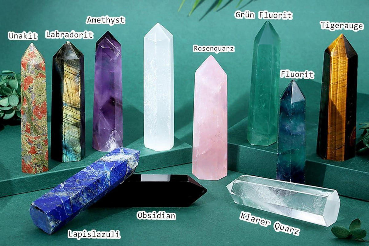 Amethyst Kristall Turm 4 Zoll Stab Edelsteine Hexagonal Energie Stein