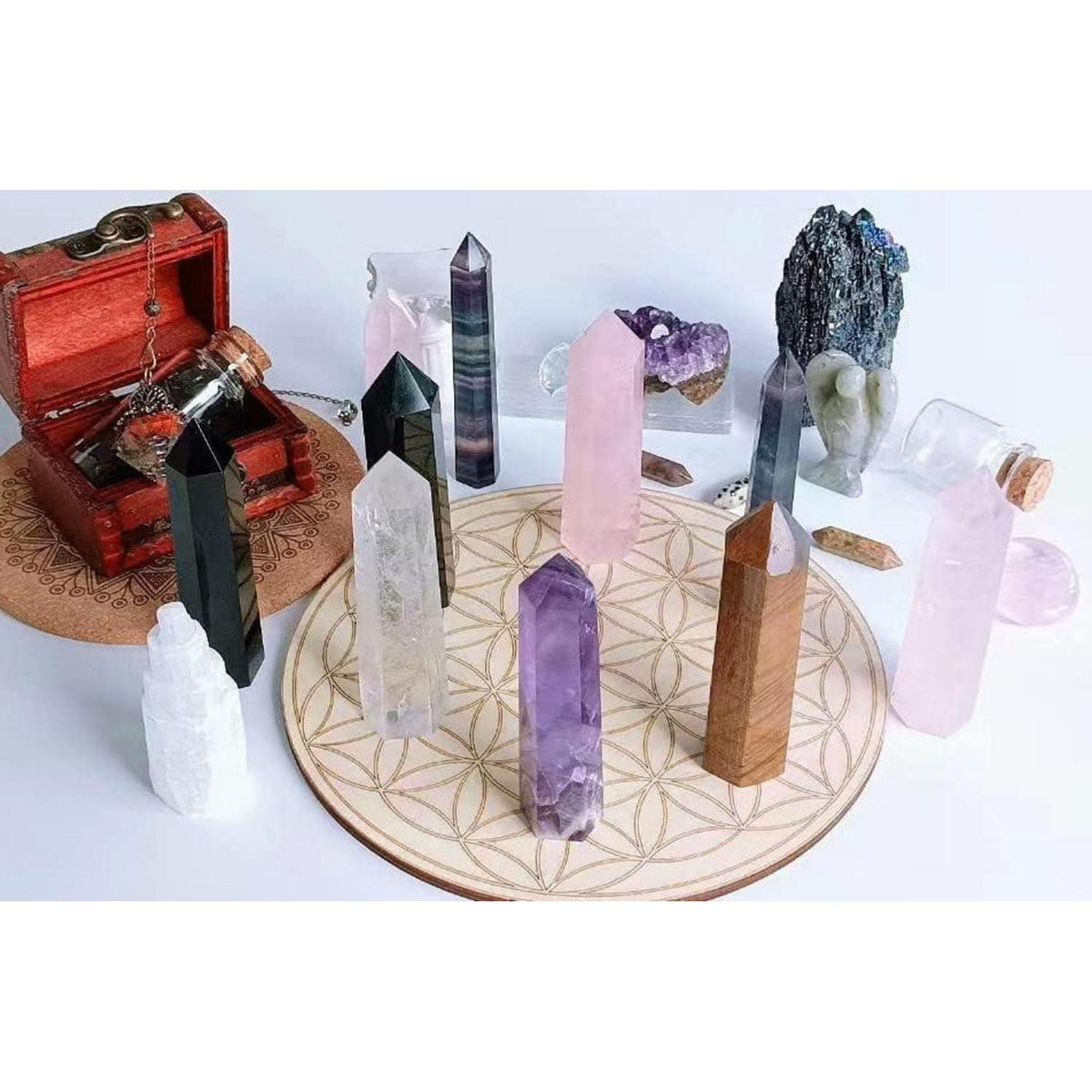 Unakit Kristall Turm 9-10cm | Schmuckstein für Meditation & Energie