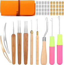 Dreadlock-Häkelnadel-Set mit Etui, 8-teilig
