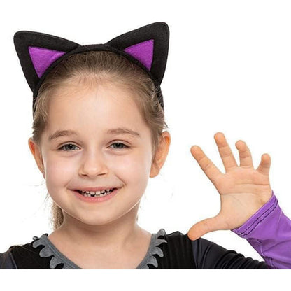 Katzenkostüm Mädchen Halloween Tutu Rock Set Lila Schwarz